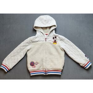 Disney Mickey Mouse Youth Size 5/6 Hooded Jacket Sherpa Coat